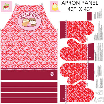 Squishmallow Love My Squad Apron Panel