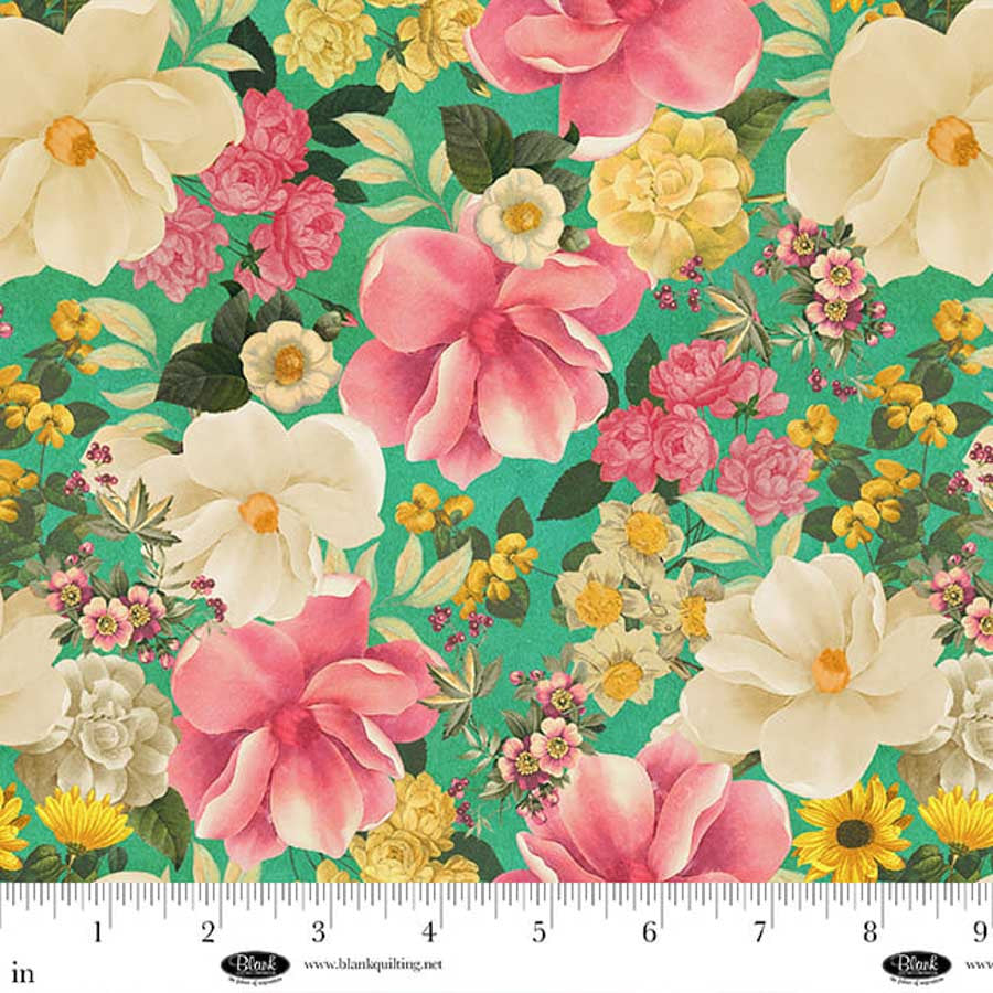 4616-67 Turquoise || Birds & Blooms
