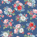 Americana Digital Tossed Bouquets Y4772-89 Dark Denim