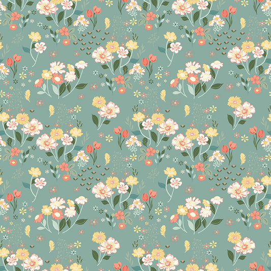 New Beginnings Floral Teal
