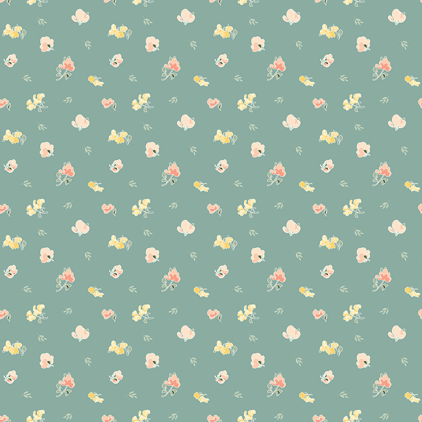 New Beginnings Sweet Peas Teal