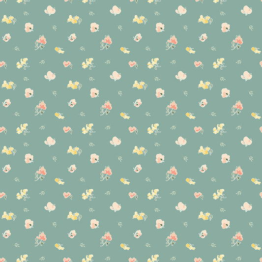 New Beginnings Sweet Peas Teal