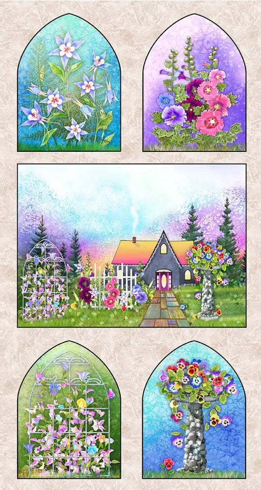 Garden Delight Digital 4487 PA Panel Floral Church