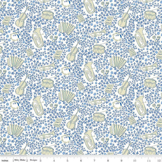 Liberty Garden Party Blue China Musical Meadow A