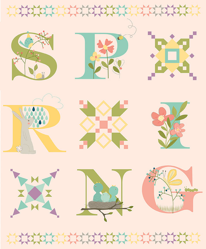 Hello Spring 36" X 43.5" Panel Blush