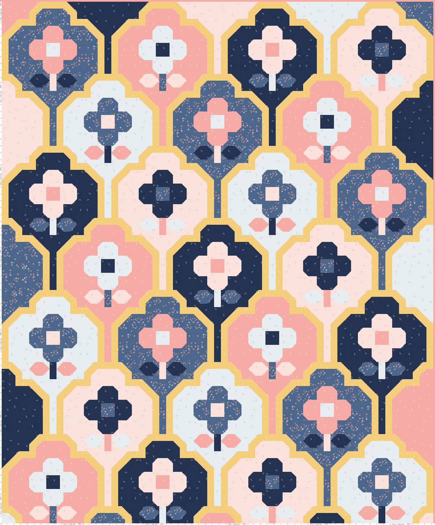 Wallflower quilt Kit/ Large throw